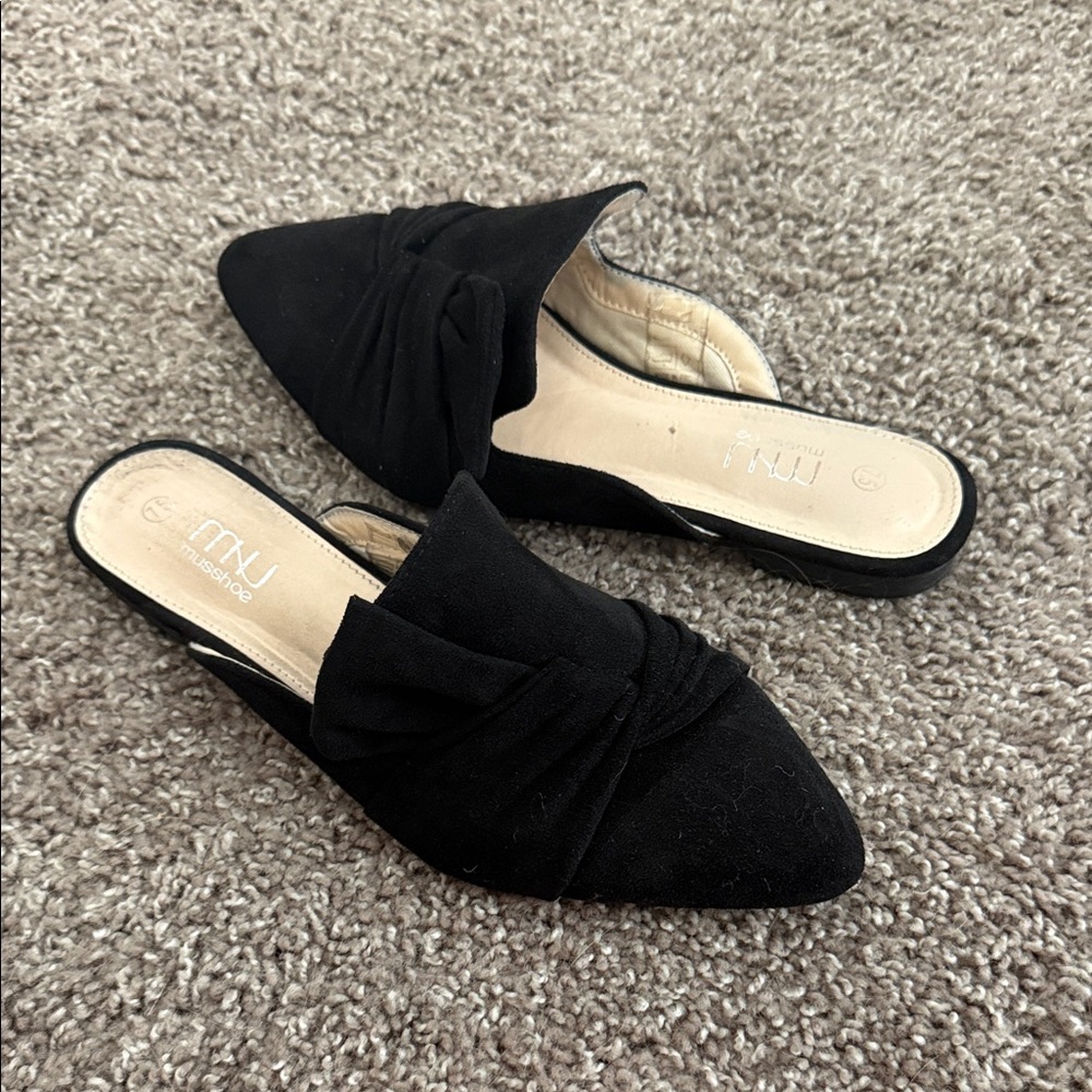 Black Women's Slip-On Mules